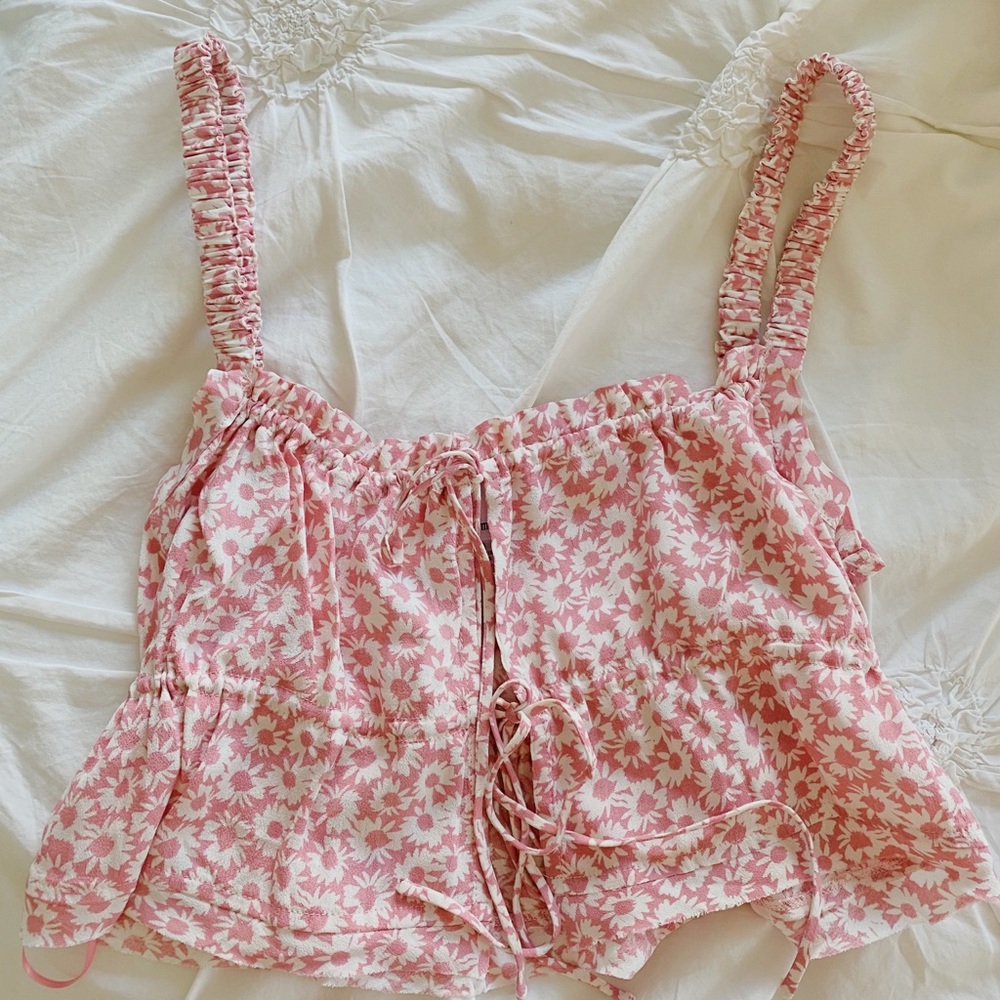 Alina Pink Candy Floral Top